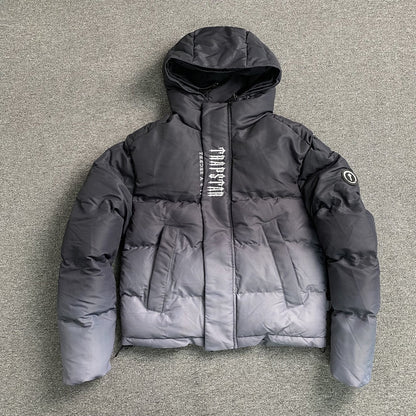 Campera Trapstar Decoded Hooded 2.0 Puffer Negra gradient