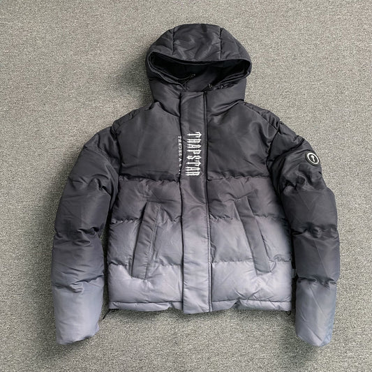 Campera Trapstar Decoded Hooded 2.0 Puffer Negra gradient